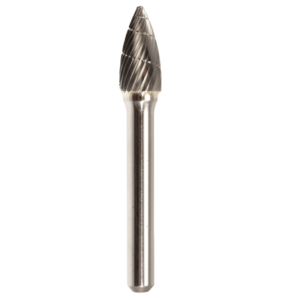 3/8" x 3/4" x 1/4" x 2-1/2", Bench Lathe Burr, Regular Cut, Bright