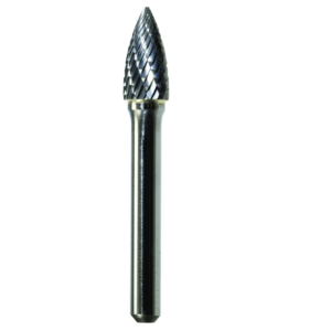 3/8" x 3/4" x 1/4" x 2-1/2", Bench Lathe Burr, Coarse Cut, Bright