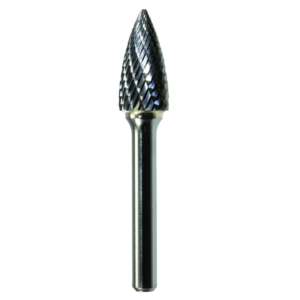 1/2" x 1" x 1/4" x 2-3/4", Bench Lathe Burr, Coarse Cut, Bright