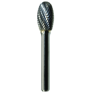 1/2" x 7/8" x 1/4" x 2-5/8", Bench Lathe Burr, Coarse Cut, Bright