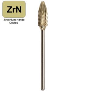 15/64" x 9/16" x .0925" x 2-3/32", Flexible Parial Burr, ZrN