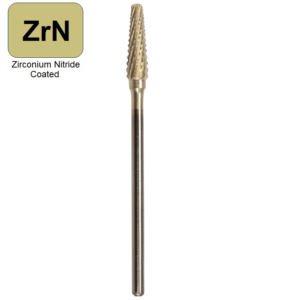 5/32" x 1/2" x .0925" x 2", 11&deg;, Flexible Parial Burr, ZrN