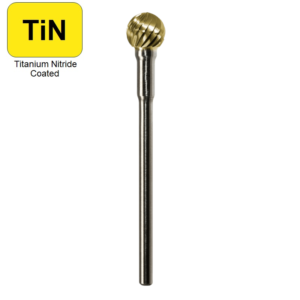 1/4" x 1/4" x .0925" x 1-3/4", Hand Piece Burr, Regular Cut, TiN