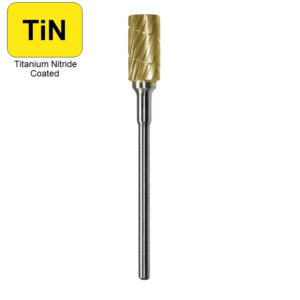 1/4" x 1/2" x .0925" x 2", Hand Piece Burr, Regular Cut, TiN