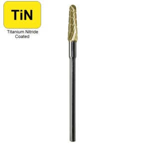 5/32" x 1/2" x .0925" x 2", Hand Piece Burr, Regular Cut, TiN