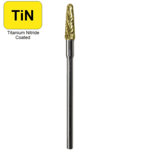 5/32" x 1/2" x .0925" x 2", Hand Piece Burr, Course Cut, TiN