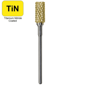 1/4" x 1/2" x .0925" x 2", Hand Piece Burr,  Fine Cut, TiN