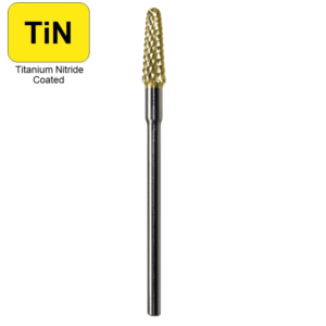 5/32" x 1/2" x .0925" x 2", Hand Piece Burr,  Fine Cut, TiN