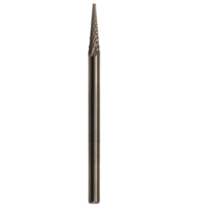 .0925" x 3/8" x .0925" x 1-1/2", 10&deg;, Solid Hand Piece Burr, Fine Cut, Bright