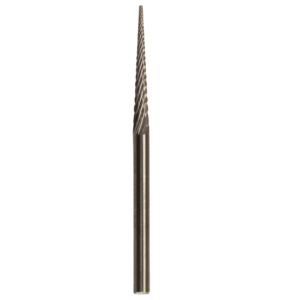.0925" x 5/8" x .0925" x 1-1/2", 7&deg;, Solid Hand Piece Burr,  Fine Cut, Bright