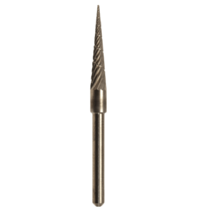 1/8" x 5/8" x .0925" x 1-1/2", 10&deg;, Solid Hand Piece Burr, Regular Cut, Bright